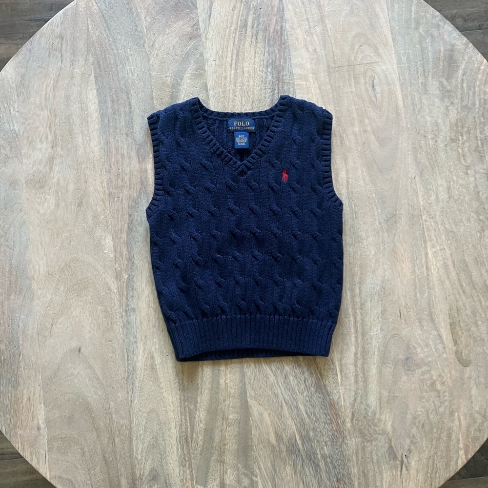 Polo by Ralph Lauren boys Navy Sweater Vest